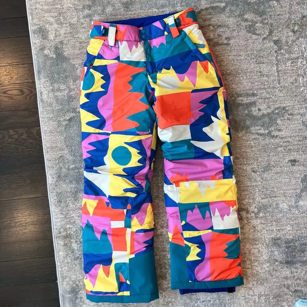 Patagonia Kids' Powder Town Ski Snow Pants Frontera Passage Blue M NWT